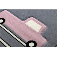 Detský kusový koberec Petit Toys cars grey