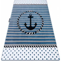 Detský kusový koberec Petit Marine anchor sea blue