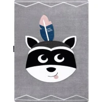 Detský kusový koberec Petit Raccoon mukki grey