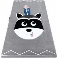 Detský kusový koberec Petit Raccoon mukki grey