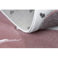 Detský kusový koberec Petit Flamingos hearts cream