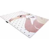 Detský kusový koberec Petit Flamingos hearts cream