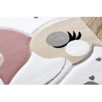 Detský kusový koberec Petit Flamingos hearts cream