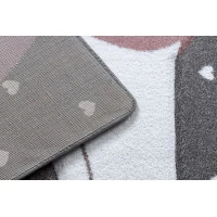 Detský kusový koberec Petit Flamingos hearts grey