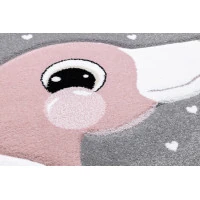 Detský kusový koberec Petit Flamingos hearts grey
