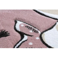 Detský kusový koberec Petit Elephant stars pink kruh