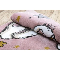 Detský kusový koberec Petit Elephant stars pink kruh