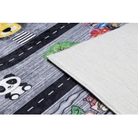 Detský kusový koberec Bambino 2092 Streets cars anthracite