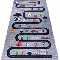 Detský kusový koberec Bambino 2092 Streets cars anthracite