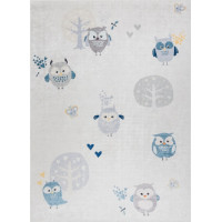 Detský kusový koberec Bambino 1161 Owls grey