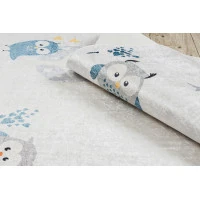 Detský kusový koberec Bambino 1161 Owls grey
