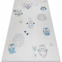 Detský kusový koberec Bambino 1161 Owls grey