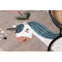 Detský kusový koberec Fun Unicorn with rainbow beige