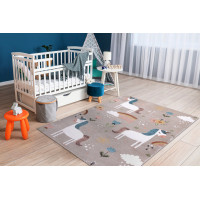 Detský kusový koberec Fun Unicorn with rainbow beige Detský kusový koberec Fun Unicorn with rainbow beige