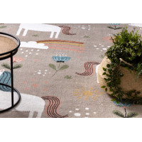 Detský kusový koberec Fun Unicorn with rainbow beige