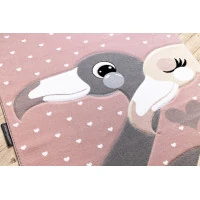 Detský kusový koberec Petit Flamingos hearts pink