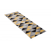 Behúň AZUR trojuholníky typ E - čierny/šedý/žltý