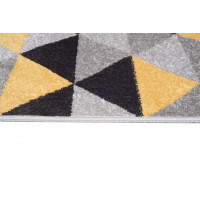 Behúň AZUR trojuholníky typ E - čierny/šedý/žltý