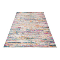 Kusový koberec AZUR static - šedý/ružový/modrý