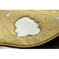 Detský kusový koberec Petit Moon with clouds gold