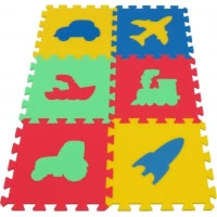 MALÝ GÉNIUS Penové puzzle MAXI 6 Dopravné prostriedky silný (mix-4)