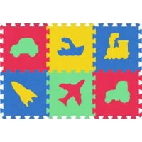 MALÝ GÉNIUS Penové puzzle MAXI 6 Dopravné prostriedky silný (mix-4)