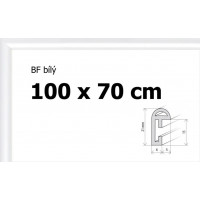 BFHM Plastový rám na puzzle 100x70cm - biely