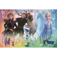 Trefľ Trblietavé Glitter puzzle v kufríku Disney Frozen: Kúzelné priateľstvo 70 dielikov