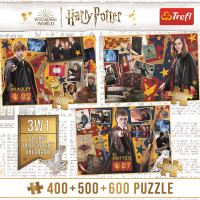TREFL Puzzle Harry Potter: Ron, Hermiona a Harry 400 + 500 + 600 dielikov