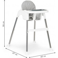 ECOTOYS Jedálenská stolička 2v1 biela