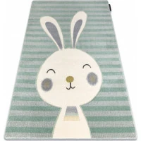 Detský kusový koberec Petit Rabbit green
