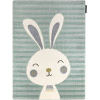 Detský kusový koberec Petit Rabbit green