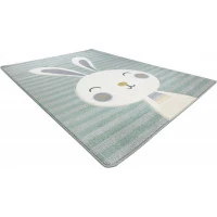 Detský kusový koberec Petit Rabbit green