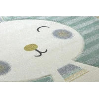 Detský kusový koberec Petit Rabbit green