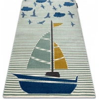 Detský kusový koberec Petit Sail boat green
