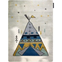 Detský kusový koberec Petit Tipi grey