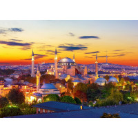 ENJOY Puzzle Hagia Sofia pri západe slnka, Istanbul 1000 dielikov