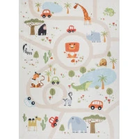 Detský kusový koberec Bambino 1165 Zoo beige