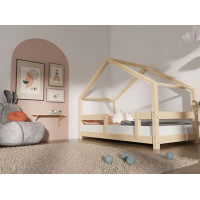 Detská domčeková posteľ z masívu 160x80 cm LUCKY s pevnými bočnicami
