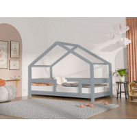 Detská domčeková posteľ z masívu 180x90 cm LUCKY s pevnými bočnicami