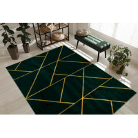 Kusový koberec Emerald geometric 1012 green and gold