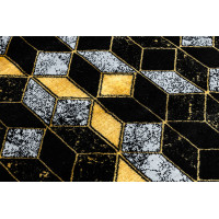 Behúň Gloss 400B 86 3D geometric black/gold