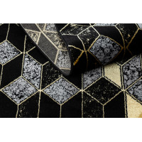 Behúň Gloss 400B 86 3D geometric black/gold