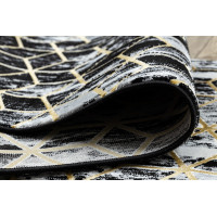 Behúň Gloss 3D cubes black/gold/grey