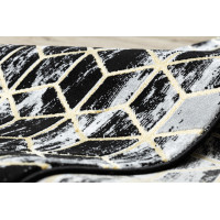 Behúň Gloss 3D cubes black/gold/grey