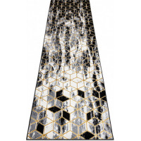 Behúň Gloss 3D cubes black/gold/grey
