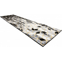 Behúň Gloss 3D cubes black/gold/grey