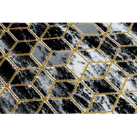 Behúň Gloss 3D cubes black/gold/grey
