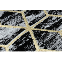Behúň Gloss 3D cubes black/gold/grey