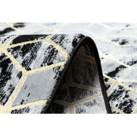 Behúň Gloss 3D cubes black/gold/grey